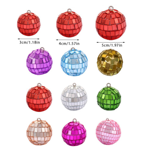 Multicolored Foam Sphere Ornament Portable Christmas-Pink 3cm 2