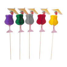 Bulk 50 Tropical Cocktails Straws User-Vacation wine glass