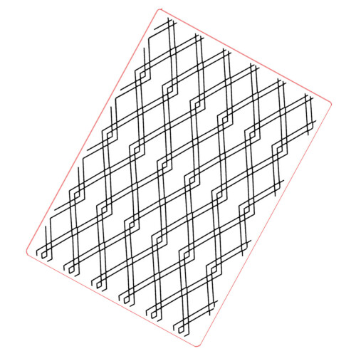 Plastic Embossing Stencil Grid Background Embossing Folder Easy
