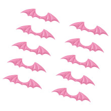 Halloween Demons Horn Wing Crafting Supplies Portable-Pink