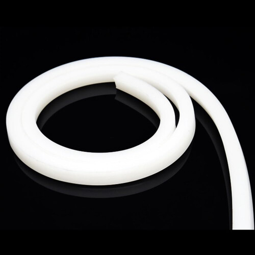 1M White Silicone Rubber Seal Strip 16x16mm Solid Weather Stripping with Easy Clean Surface