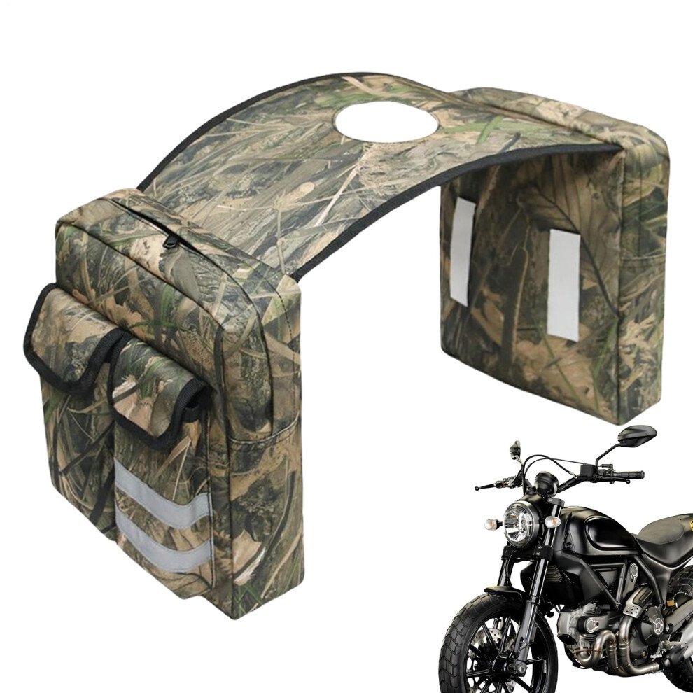 Waterproof Motorcycle Saddlebags Oxford Fabric With Adjustable Straps Camouflage Multicompartment 9189345282676