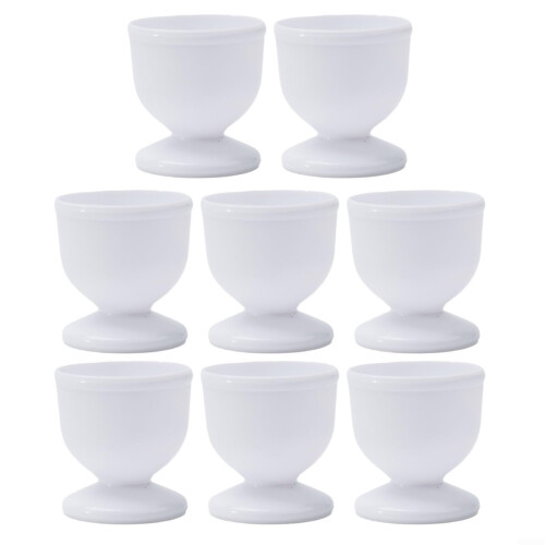 Egg Cups Set with Spoons for Soft Boiled Eggs, Durable Breakfast Egg Holders, 48pcs Family Friendly