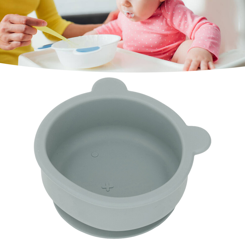Baby Bear Silicone Toddler Bowl with Suction – Olive Green, Food Grade