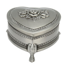 Bewaargeschenkdoos voor vrouwen en meisjes, een lief cadeau voor speciale gelegenheden. Vintage metalen sieradendoos in hartvorm, organizer voor