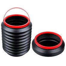 2pcs Foldable Car Trash Can, Leakproof Compact Garbage Bin with Adjustable Strap for Camping and Travel