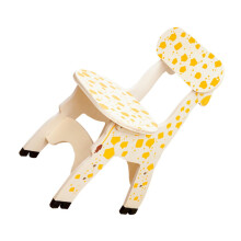 Giraffe Boy Girl Wooden Chair Back Support Child Size Backrest Playroom Educational Seating Solid Wood Safe Sturdy