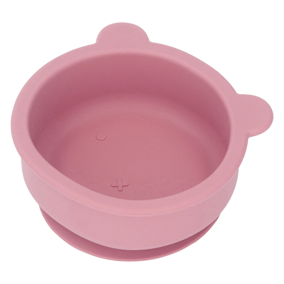 Baby Bear Shaped Silicone Toddler Bowl with Suction – Pink, 300ml