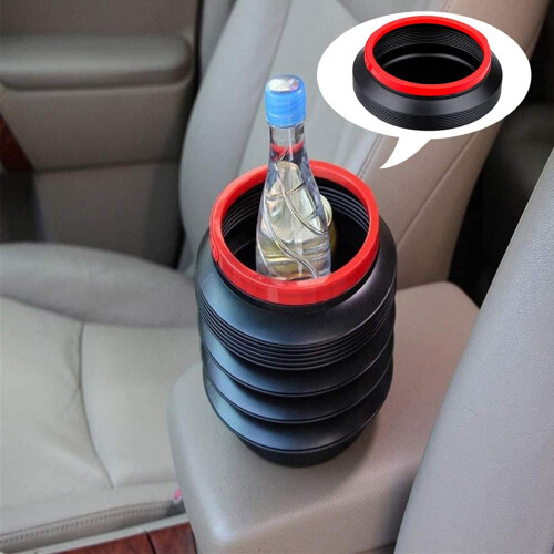 2pcs Foldable Car Trash Can, Leakproof Compact Garbage Bin with Adjustable Strap for Camping and Travel 2