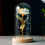 Γυαλί με κρύσταλλο Galaxy Light Up Rose, δώρο για γυναίκες, συμβολίζοντας την αιώνια 4
