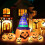 Διακοσμήσεις για το Halloween, καπέλο μάγισσας κολοκύθας 8FT, εύκολη χρήση με φούσκωμα, 1