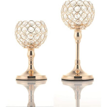 Wedding Decor Crystal Candle Holder, Versatile Centerpieces In Durable Crystal For Living Room And Fireplace Candelabra