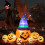 Διακοσμήσεις για το Halloween, καπέλο μάγισσας κολοκύθας 8FT, εύκολη χρήση με φούσκωμα, 5