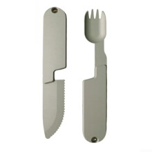 Camping Utensils Set 2In1 Stainless Steel Fork And Spoon For Hiking And Travel Compact Portable Cutlery