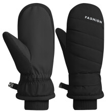Mitaines d'athlète d'hiver en tissu durable, 2 lots, gants-Noir