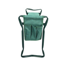 Foldable Garden Kneeler Seat with Soft Foam Padding and Removable Tool Pouch, 113kg Load, Green