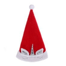 Chapeau de Père Noël tricoté à la mode, chapeau de noël-Argent