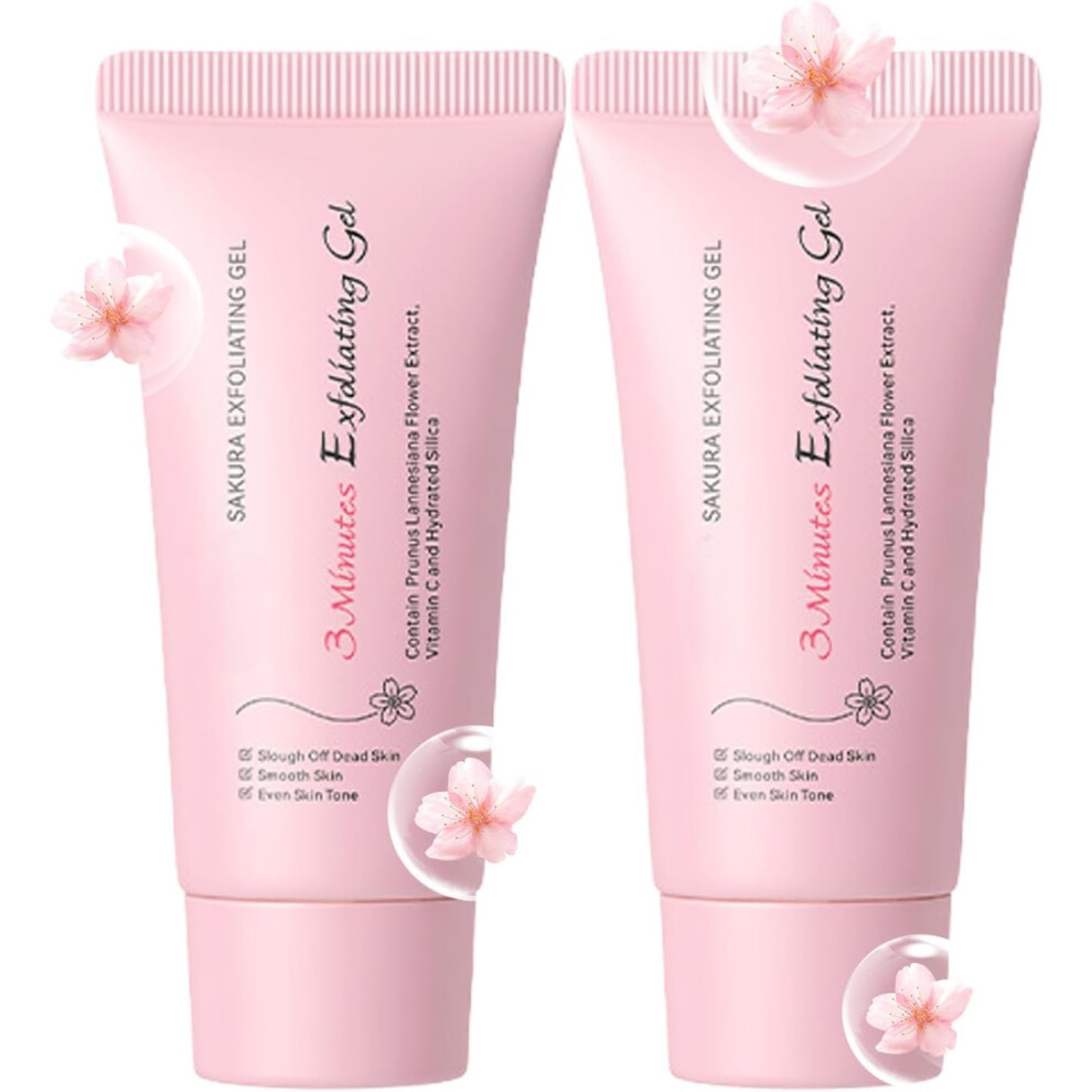 Exfoliating Gel Face and Body Scrub 2pcs, Deep Pore Cleansing and Blackhead Removal