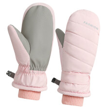 1 paire de gants isolés imperméables d'hiver, mitaines de-rose1