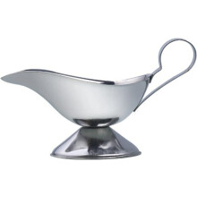Stainless Steel Gravy Boat with Ergonomic Handle and Dripless Spout for Large Capacity Serving