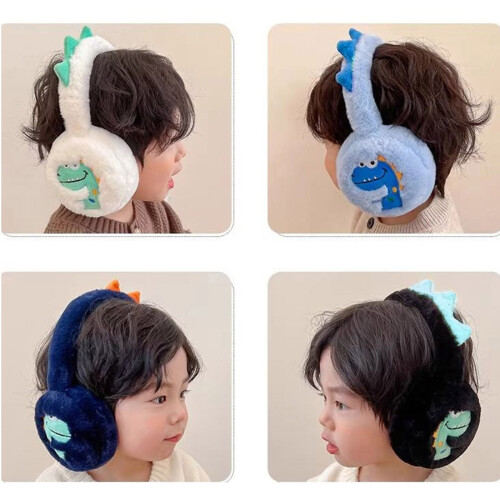 Cache-oreilles en peluche pour filles et garçons,-Gris 2