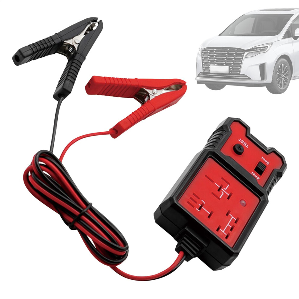 Automotive Relay Tester With Clips, 12V Car Relay Circuit Testing Tool For Realtime Fault Detection 9426802501179