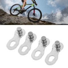 4 Stück Silberlegierungsstahl 12-Gang Fahrradkettenverbinder Reparaturwerkzeug