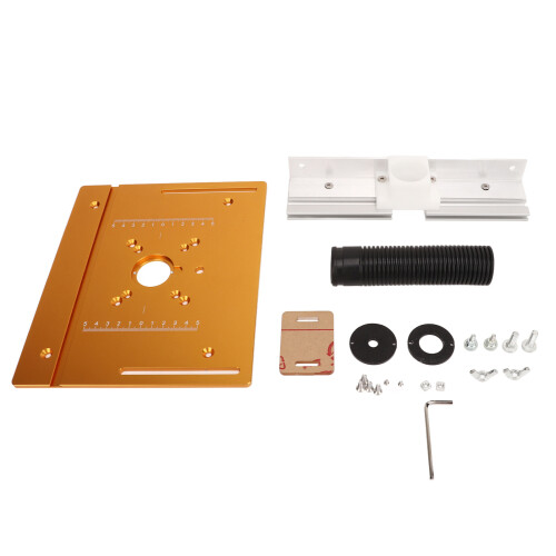 Aluminum Alloy Router Table Insert Plate, Gold, for Woodworking Tools 1