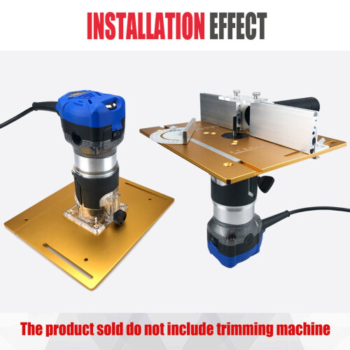 Aluminum Alloy Router Table Insert Plate, Gold, for Woodworking Tools 2