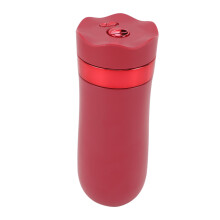 Edelstahl-French-Press-Becher 320ml Tragbarer Reise-Kaffeetasse Rot