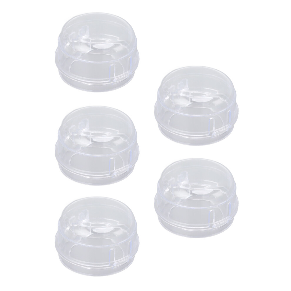 Pc Material Child Safety Gas Stove Knob Covers Transparent Finish White