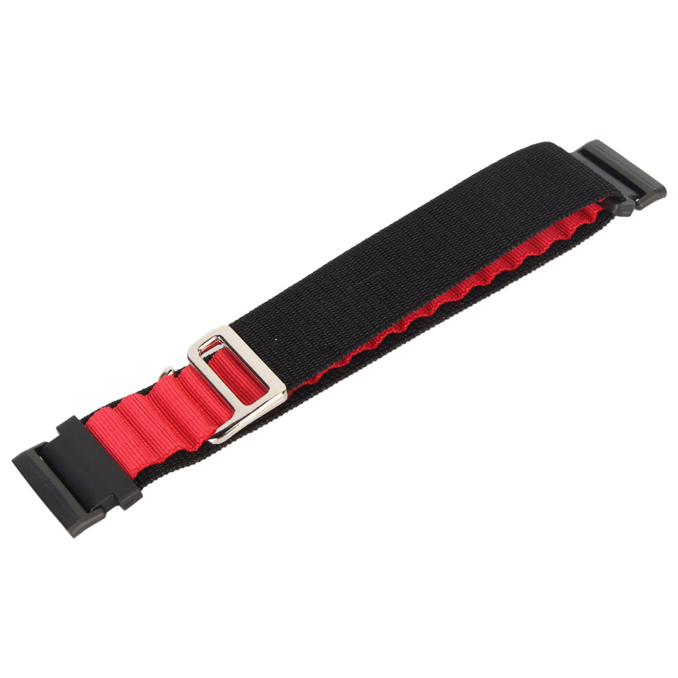 Nylon Watch Band Strap For Fitbit Versa 4/3 Sense 2 Red Black Black,Red 9381369890077