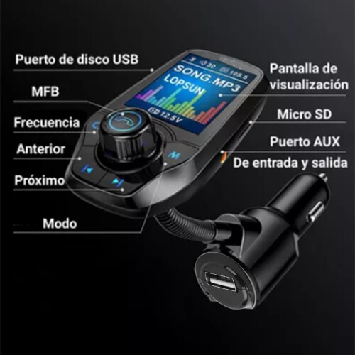 4-in-1 Auto MP3-Player Bluetooth Transmitter mit Digital LCD für Android 2