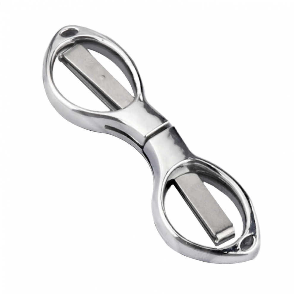 Folding Scissors - Foldable Portable Pocket Cutter, Multipurpose Hospital Care Scissors, Silver, Outdoor Survival Tool