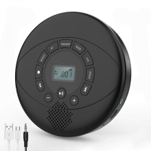 Tragbarer CD-Player, wiederaufladbar, CD-Player mit Lautsprecher, tragbarer CD-Player mit Kopfhörern, CD-R- und MP3-Wiedergabe über US
