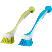 Spülbürsten-Set mit Saugnapf, verschiedene Farben, kratzfeste Borsten und innovatives, platzsparendes Design, perfekt für