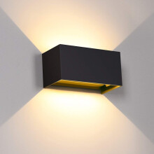 Applique murale LED 24 W à angle d'éclairage réglable, blanc chaud 3000 K, pour balcons et murs intérieurs, non dimmable, étanche IP65, en