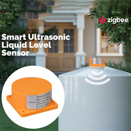 Tuya Zigbee Ultrasonic Liquid Level Sensor Water Tank Monitor Alarms ...