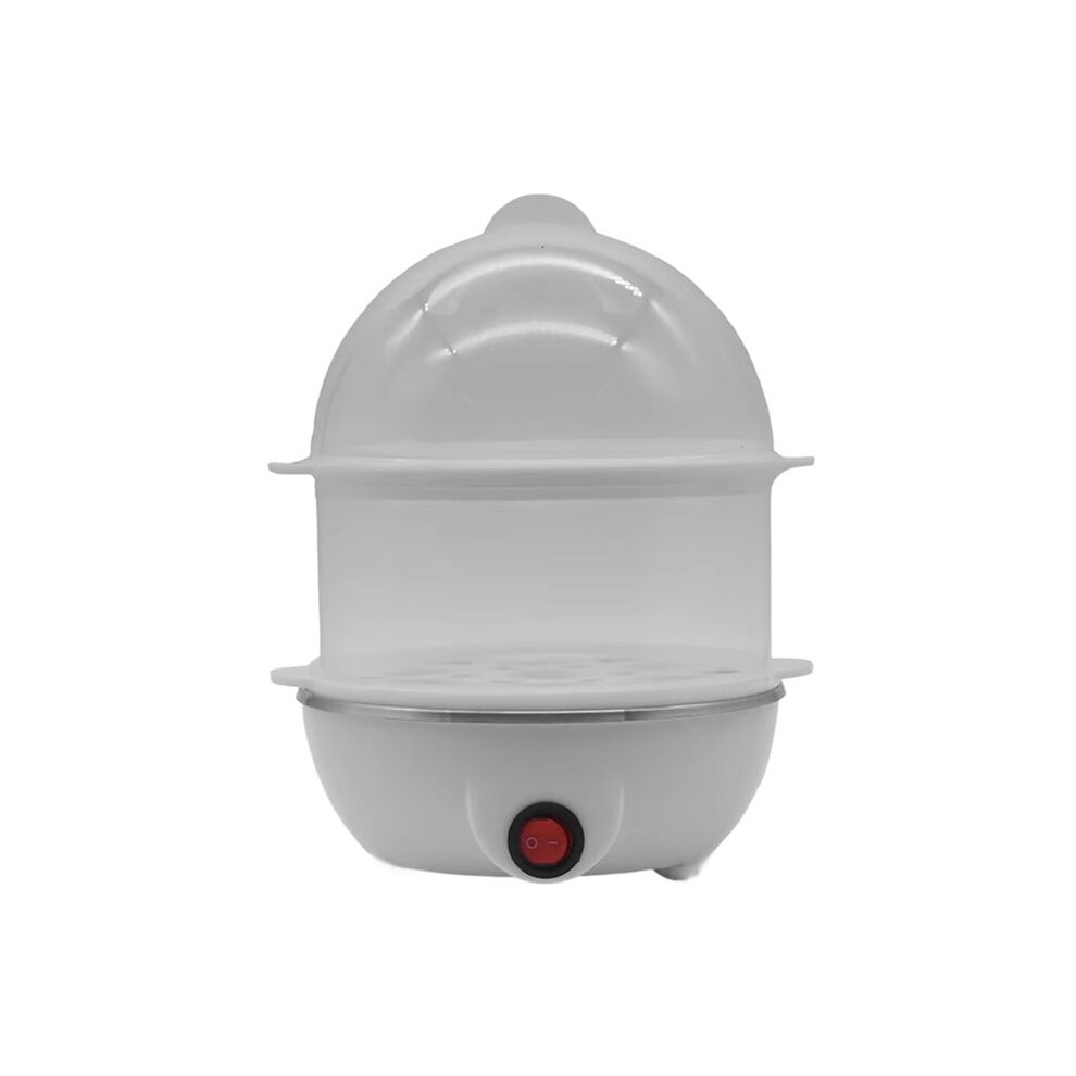 Multifunctional Electric Egg Boiler Single Double Layers Egg Cooker  Steamer Poacher Kitchen Cooking Machine A (EU)