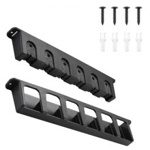 Vertical Fishing Rod Holders for Garage, Fishing Rod Holder, Wall Mounted Fishing Rod/Pole Rack,Holds to 6 Rods Black