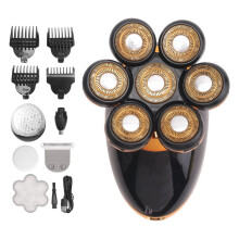 7- Electric Shaver USB Dharging Stainless Steel Blades Men'S Quick Shaving Beard Trimmer Hair Trimmer Gift for Men Gold