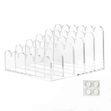 Clear Acrylic Mail Organizer File Sorters for Desk Laddered Desktop Vertical Holder Desk Organizer Workspace Organizer
