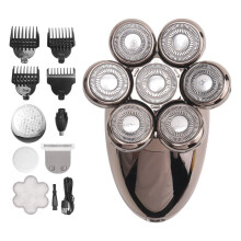 7- Electric Shaver USB Dharging Stainless Steel Blades Men'S Quick Shaving Beard Trimmer Hair Trimmer Gift for Men Silver