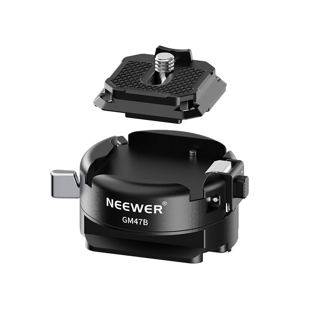 Neewer Gm47b Quick Release Plate Kit Anti Twist Auto Lock Qr Adapter Clamp Base For Arca Swiss Ronin 4 Pro Camera Clip 6032206156056