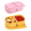 Recipientes de Silicone para Lanches, Caixas com Compartimentos Reutilizáveis com Tampas, Recipiente para Temperos de Frutas e Saladas 2