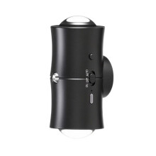 Lampka Nocna RGB z Podwójnym Czujnikiem Ruchu, Ładowana Przez USB, 7-Kolorowa Lampa Ścienna LED do Sypialni, Korytarza i Schodów, Czarna