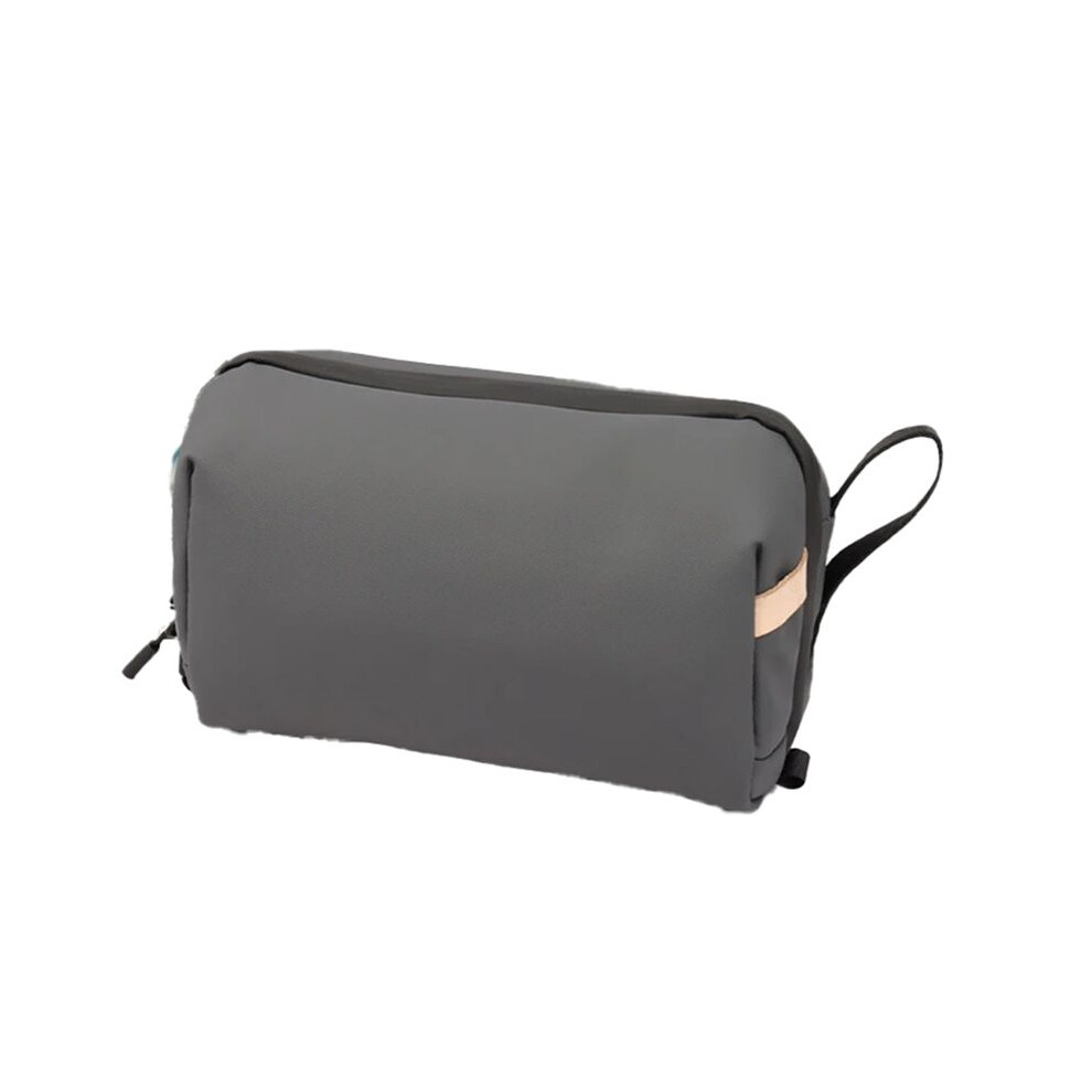Grey Dry Wet Separation Wash Bag Large Capacity Storage Bag Waterproof Women Makeup Bag, Suitable For Travel