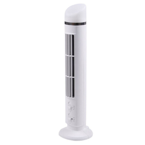 LED-Turmventilator, 2-Gang-Geschwindigkeit, Standventilator, Tragbarer Elektrischer Standventilator für Wohnzimmer, Schlafzimmer, Weiß