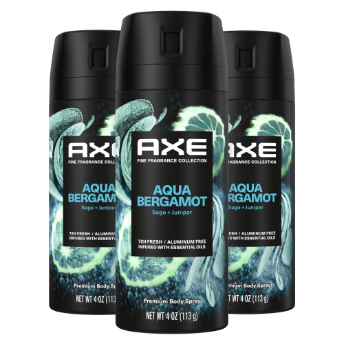 Axe Premium Aqua Bergamot Body Spray 3x150ml
