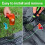 50pcs Green Artificial Turf Stakes Staples + 50pcs Buffer Washer, Landscape Staples, Galvanized Lawn Spikes 4